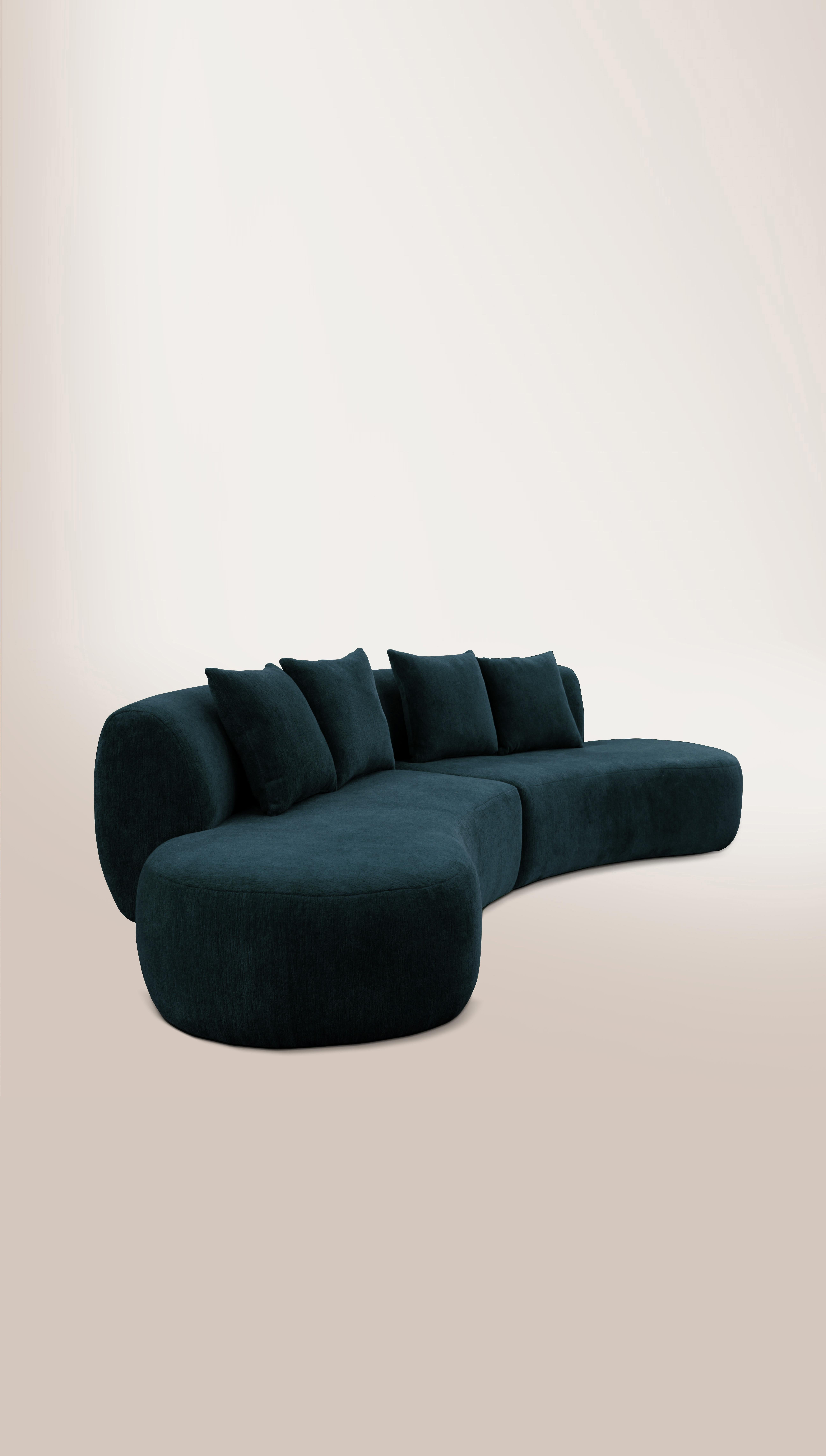 Portuguese 21st Century Designed by Ferrianisbolgi Hug Modular Sofa Pierre Frey Nuit For Sale