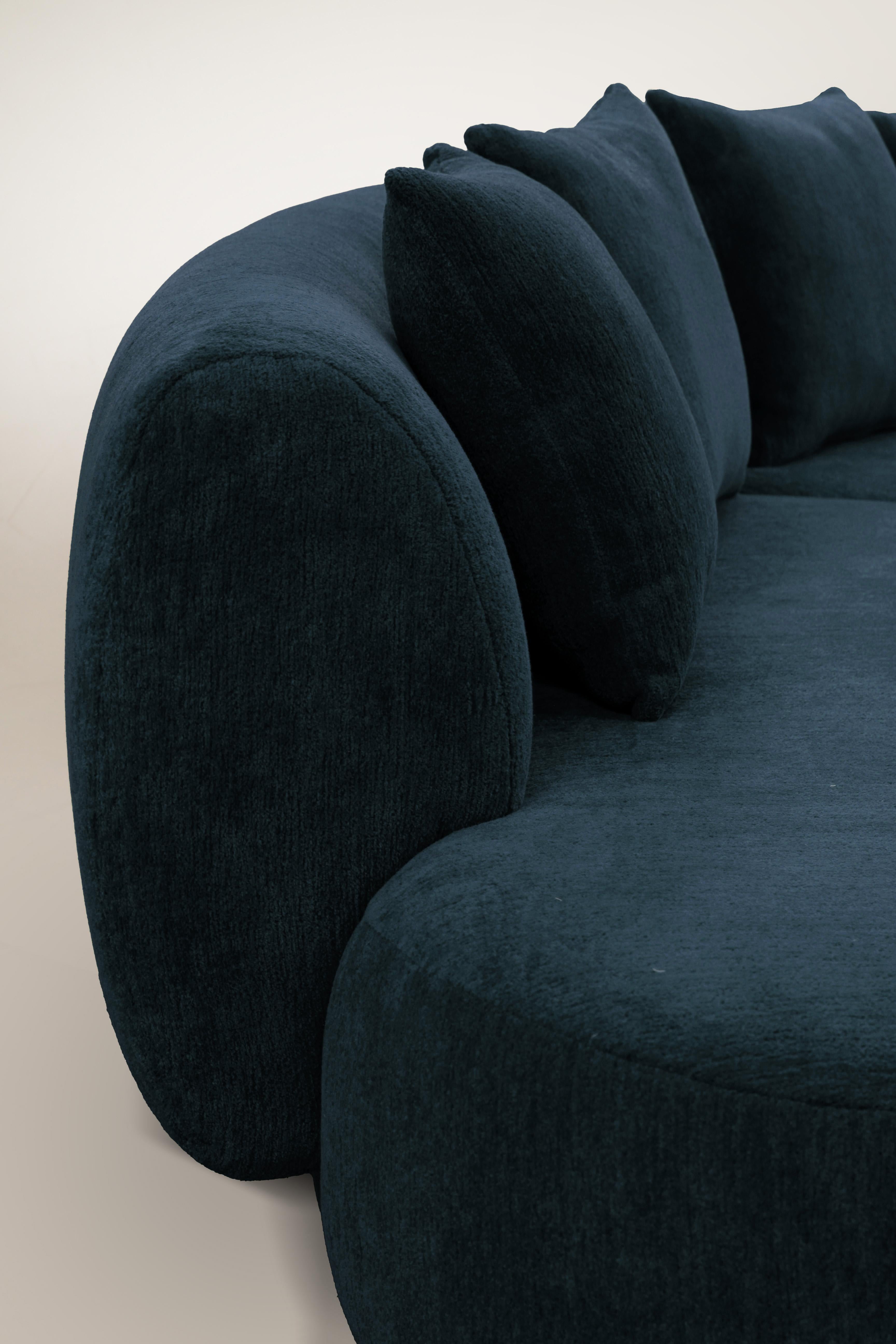 Fabric 21st Century Designed by Ferrianisbolgi Hug Modular Sofa Pierre Frey Nuit For Sale