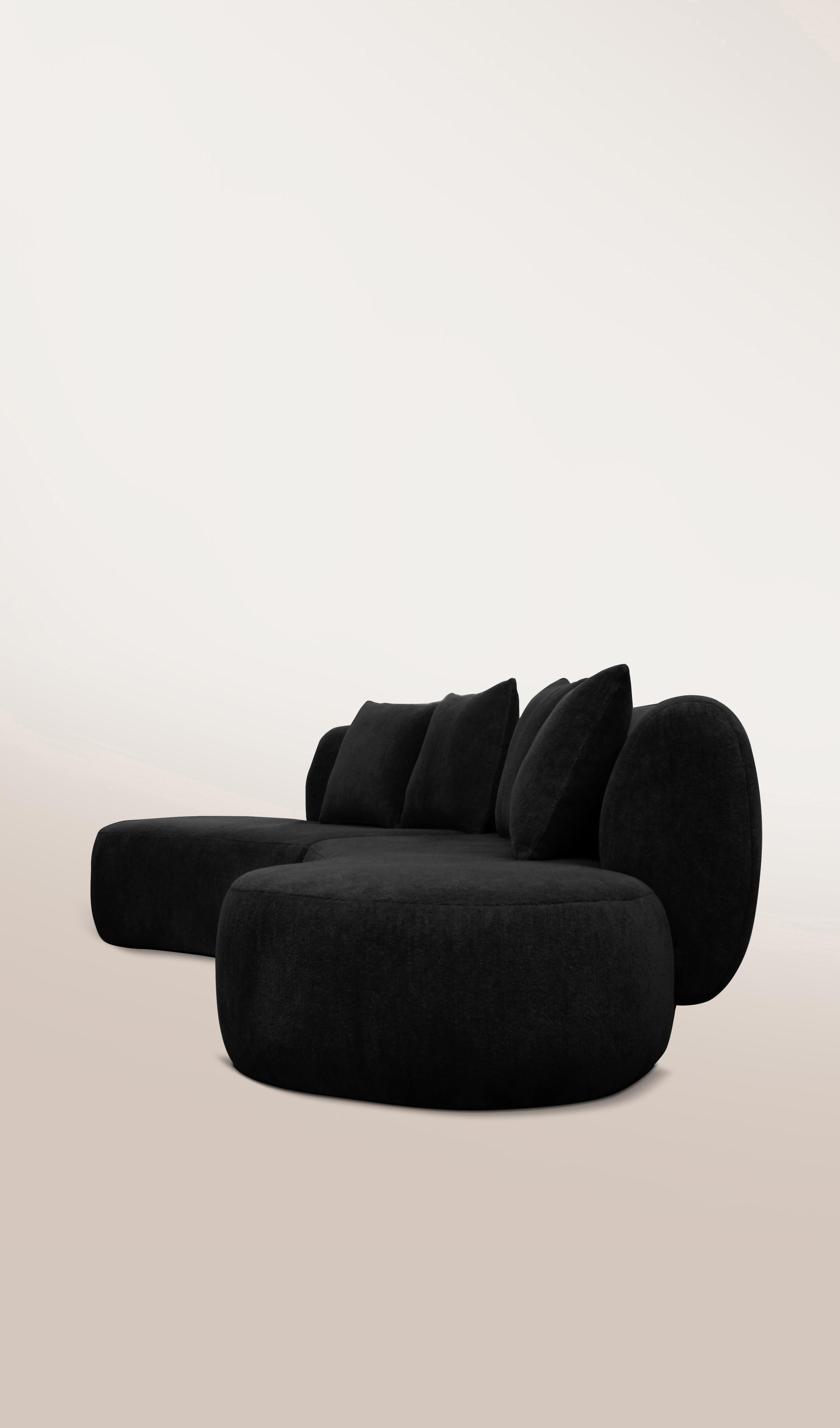 Tissu 21e siècle conçu par Ferrianisbolgi Hug Modular Sofa Pierre Frey Suie en vente