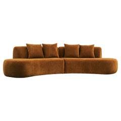 Siglo XXI Diseñado por Ferrianisbolgi Sofá modular Hug Pierre Frey Mandarina