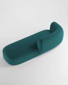 Entworfen von Ferrianisbolgi Hug Sofa 3 Seater mit halber Rückenlehne und halber Rückenlehne, Stoff, 21. Jahrhundert