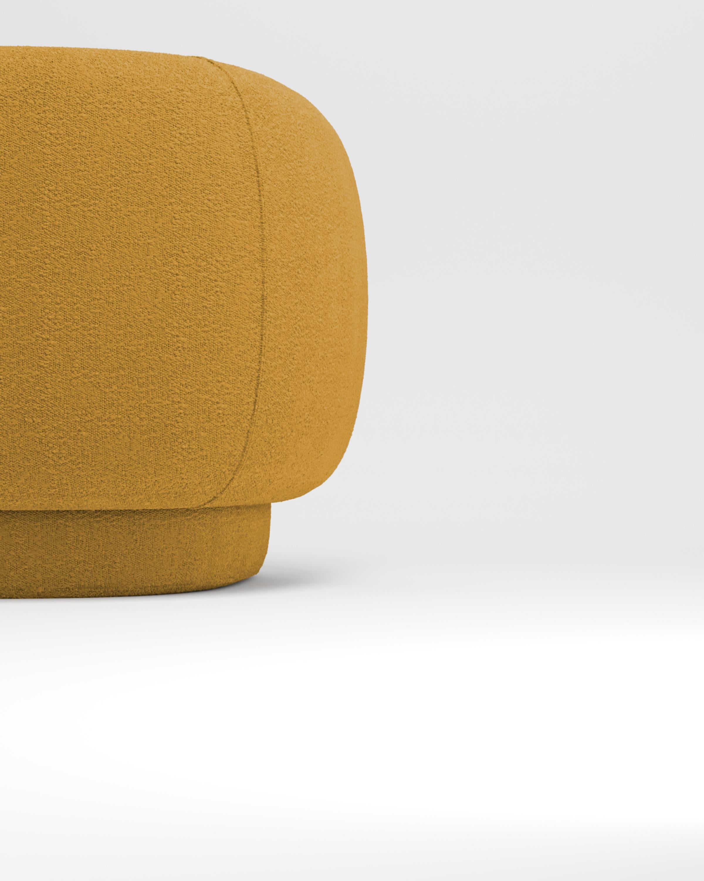 Portuguese 21st Century Designed by Ferrianisbolgi Hug Sofa 3 Seater Half Backrest Fabric For Sale