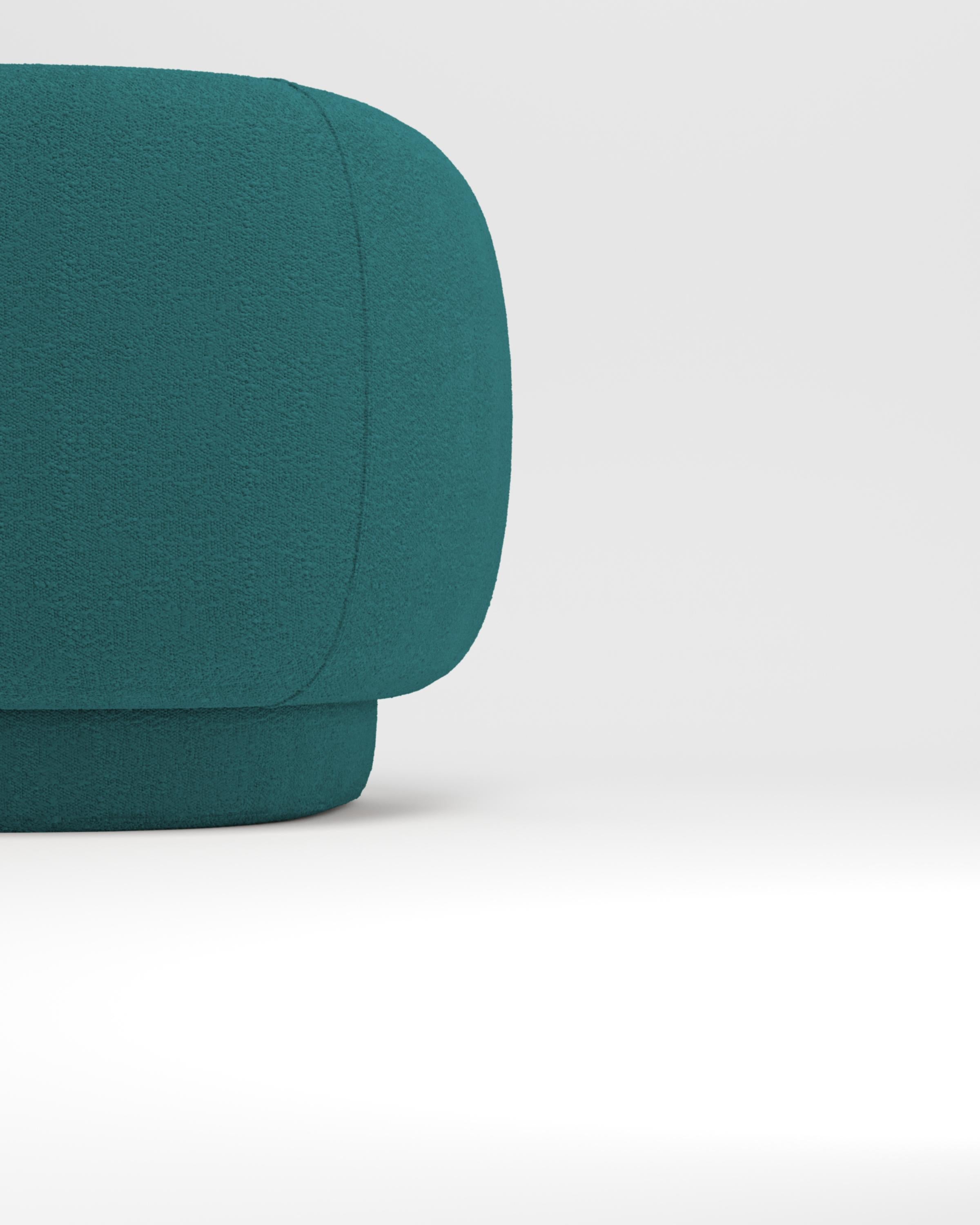 Portuguese Designed by Ferrianisbolgi Hug Sofa 3 Seater Half Backrest Fabric, 21st Century For Sale