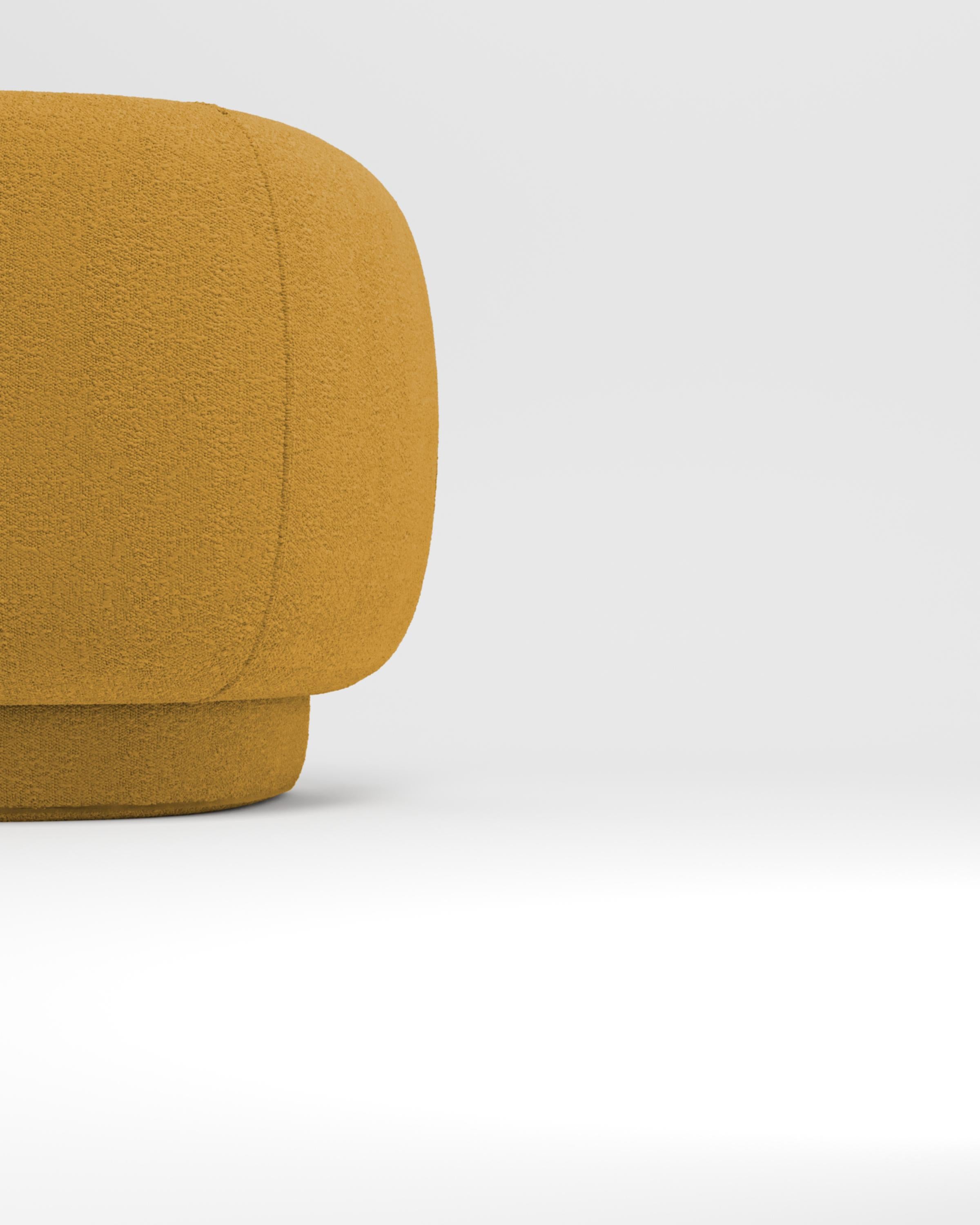 Portuguese 21st Century Designed by Ferrianisbolgi Hug Sofa Fabric Boucle Mustard For Sale