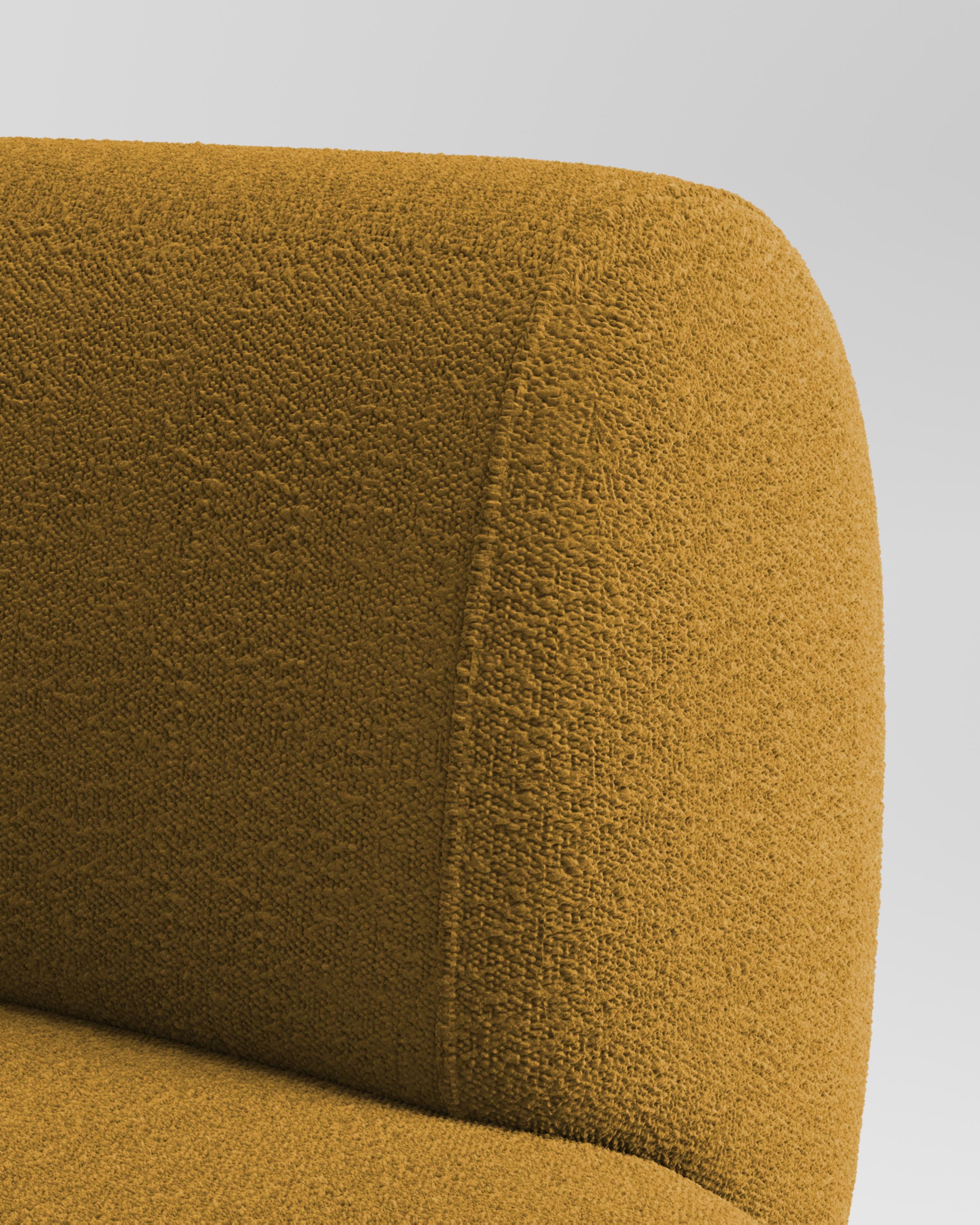 21st Century Designed by Ferrianisbolgi Hug Sofa Fabric Boucle Mustard In New Condition For Sale In Castelo da Maia, PT