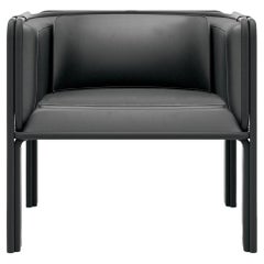 Collector AZ1 Armchair Designed by Francesco Zonca in Leather and Black Metal