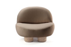 21st Century Designed by Saccal Design House Hygge Armchair Boucle Travertino