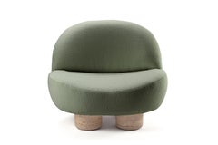 21st Century Designed by Saccal Design House Hygge Armchair Boucle Travertino