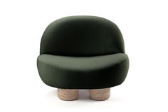 Sillón moderno contemporáneo Hygge en tejido Boucle y Travertino by Collector