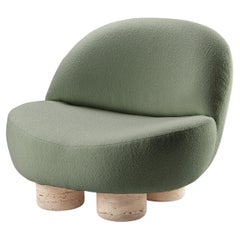 21st Century Designed by Saccal Design House Hygge Armchair Boucle Travertino