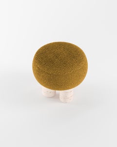 21st Century Designed by Saccal Design House Hygge Stool Boucle Travertino