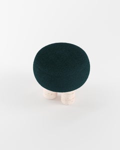 21st Century Designed by Saccal Design House Hygge Stool Boucle Travertino