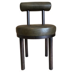 Modern Moca Chair in Leather & Dark Oak made in Portugal by Collector