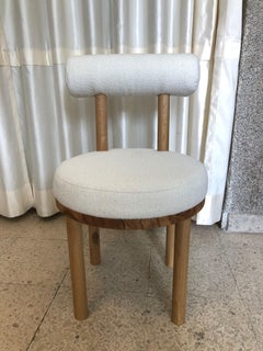 Contemporary Modern Moca Chair in Oak &Boucle Fabric by Collector Studio