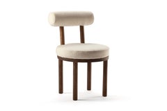 Contemporary Modern Chair in Boucle Fabric & Smoked Oak par Collector Studio