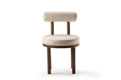 21st Century Designed by Studio Rig Moca Chair Fabric Oak, Set of 4