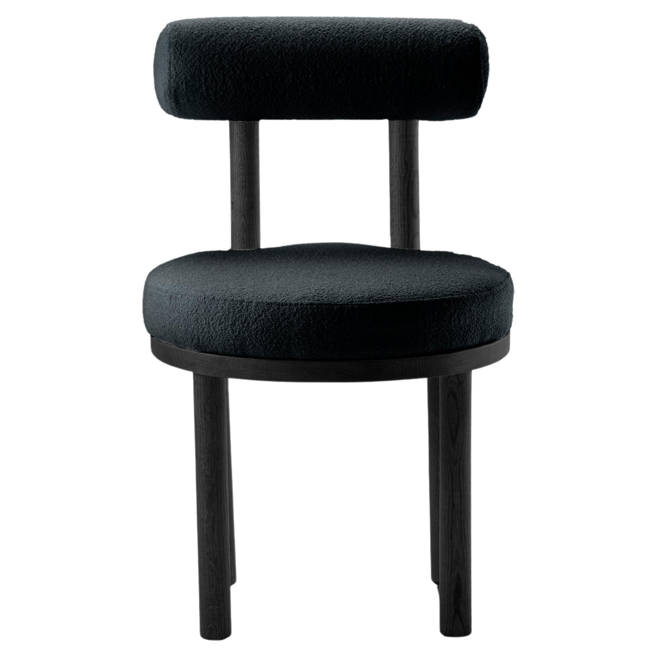 Contemporary Modern Moca Chair  in Gila Ocean & Black Oak by Collector Studio