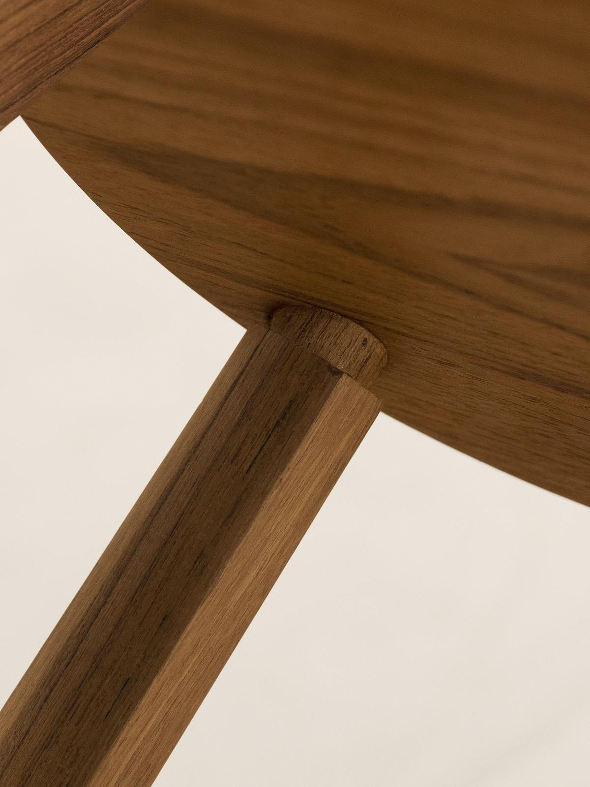 Contemporary 21st Century Designed  Stool Teak Wood Brown For Sale
