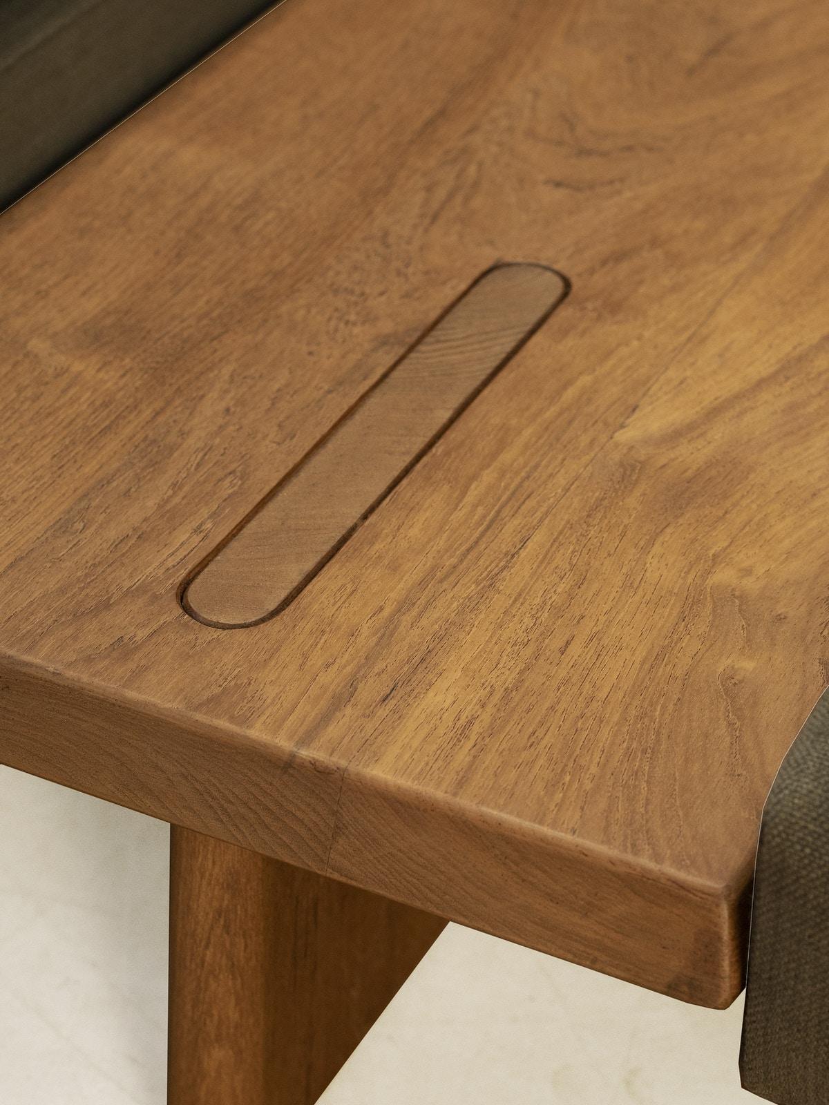 Contemporary 21st Century Designed Side Tables Teak Wood Brown For Sale