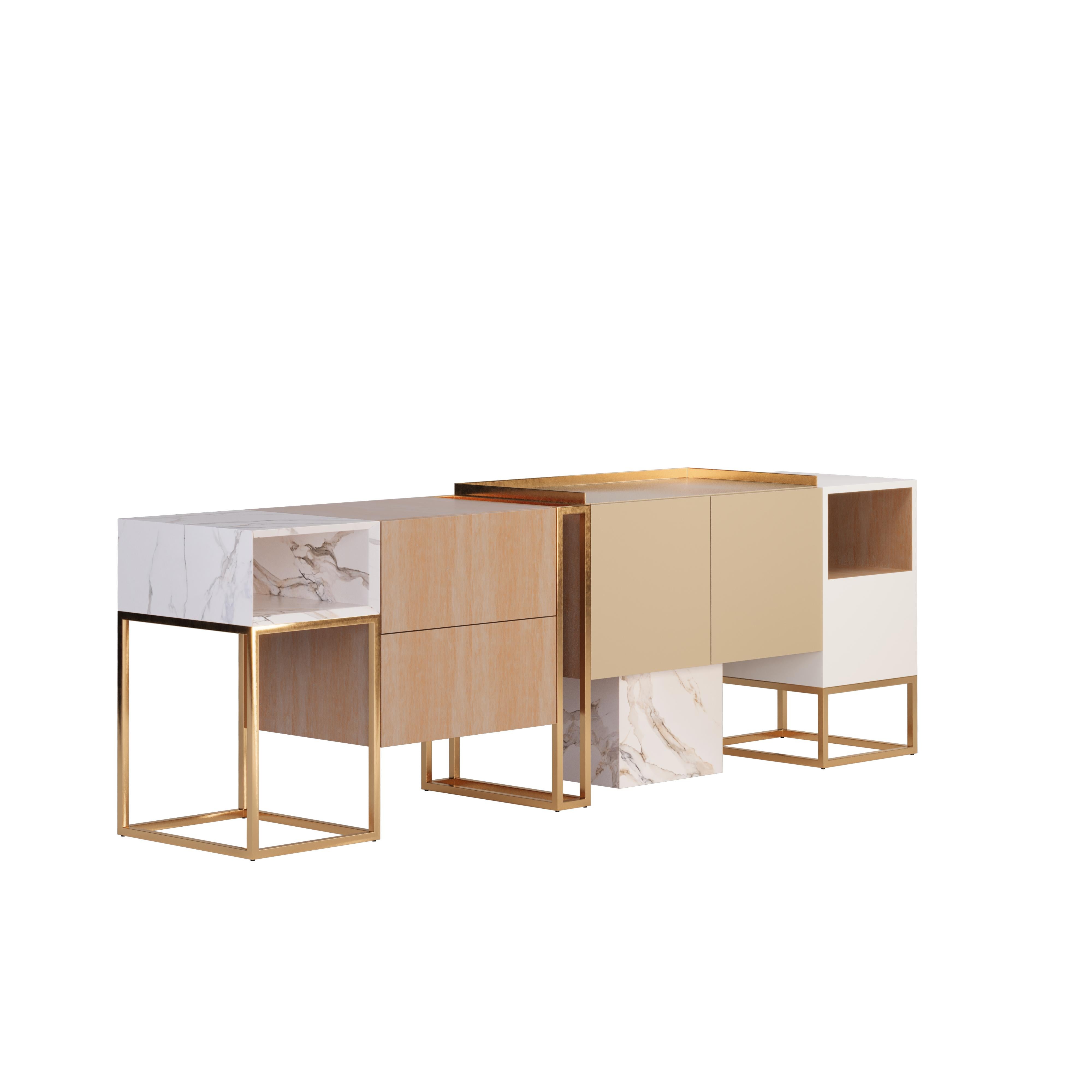 Portuguese 21st Century Detroit Sideboard Walnut  Made in Portugal by Porus Studio For Sale