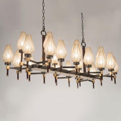 21st Century Dew Burnished Brass Chandelier Crystal Shade by Patrizia Garganti