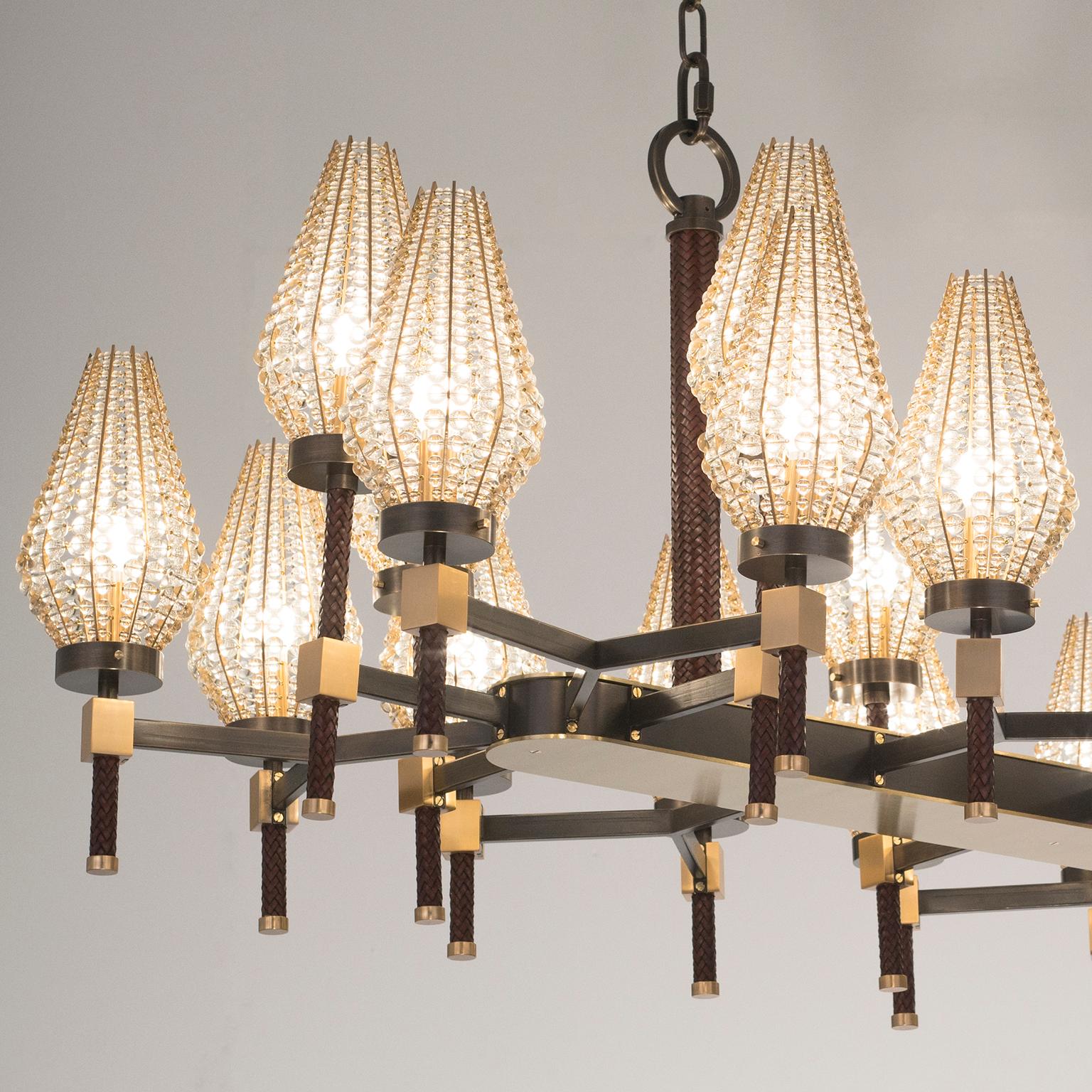 lampadari in ottone brunito