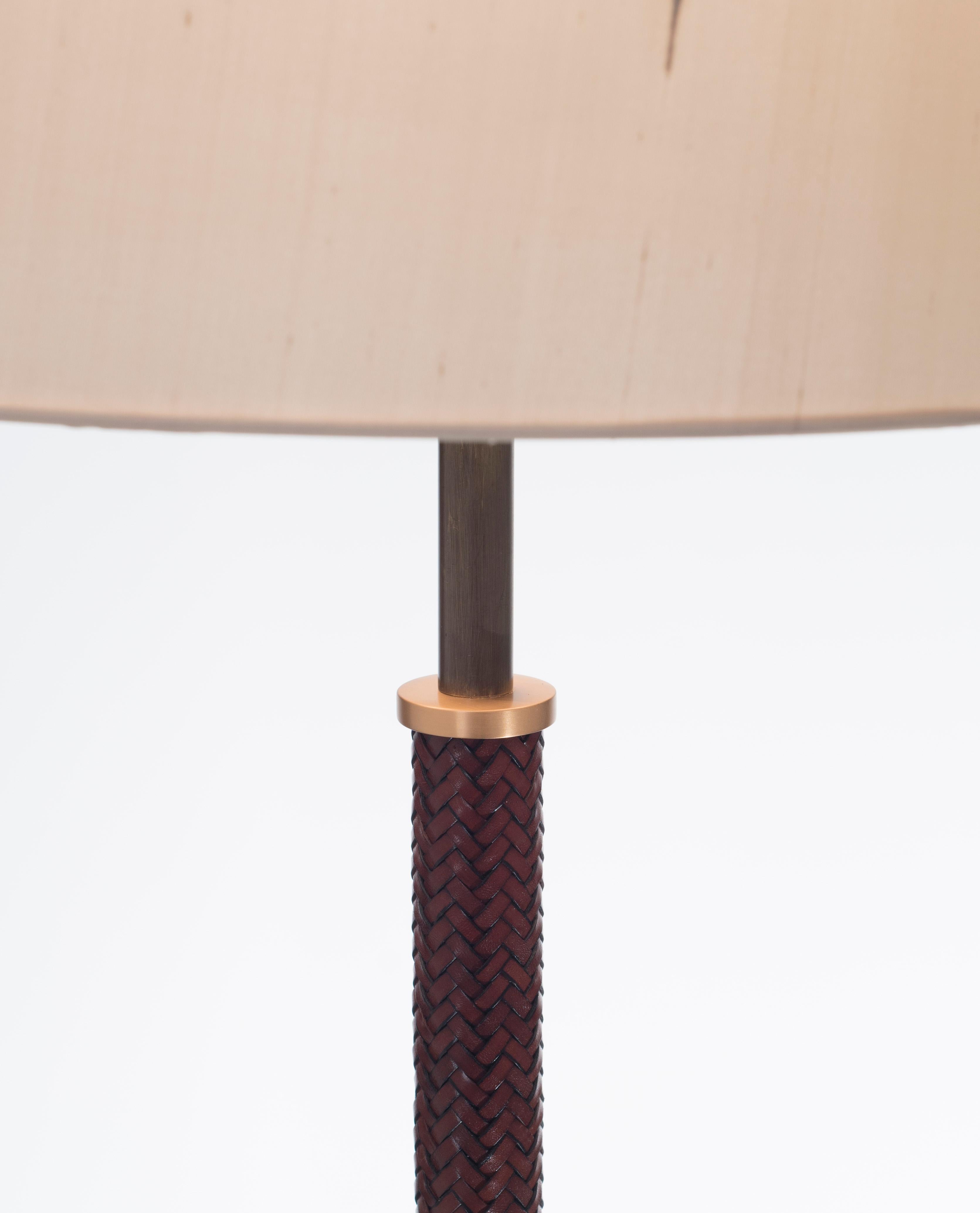 Italian 21st Century Dew Burnished Brass & Satin Gold Floor Lamp by Patrizia Garganti For Sale