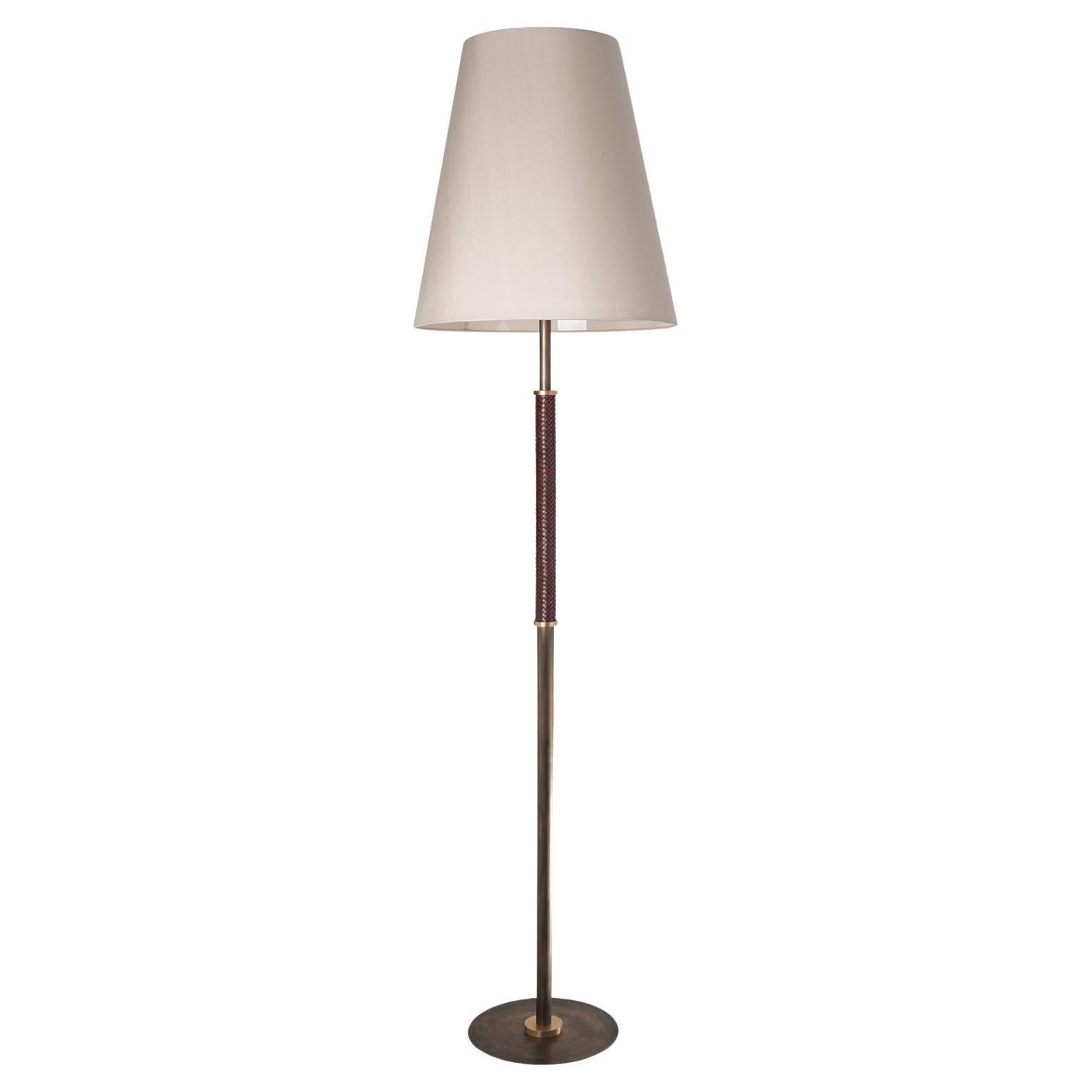 21st Century Dew Burnished Brass & Satin Gold Floor Lamp by Patrizia Garganti For Sale