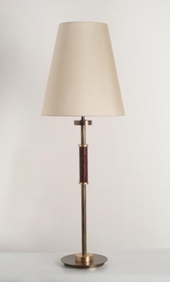 Tischlampe aus brüniertem Messing und satiniertem Gold mit Zinn aus dem 21. Jahrhundert von Patrizia Garganti