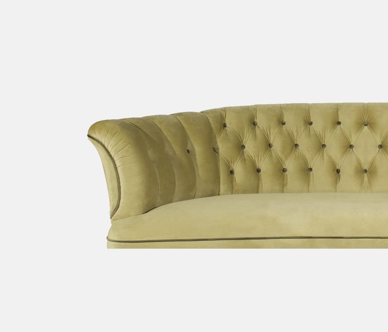 21st Century Diana Sofa Velvet Beechwood In New Condition For Sale In RIO TINTO, PT