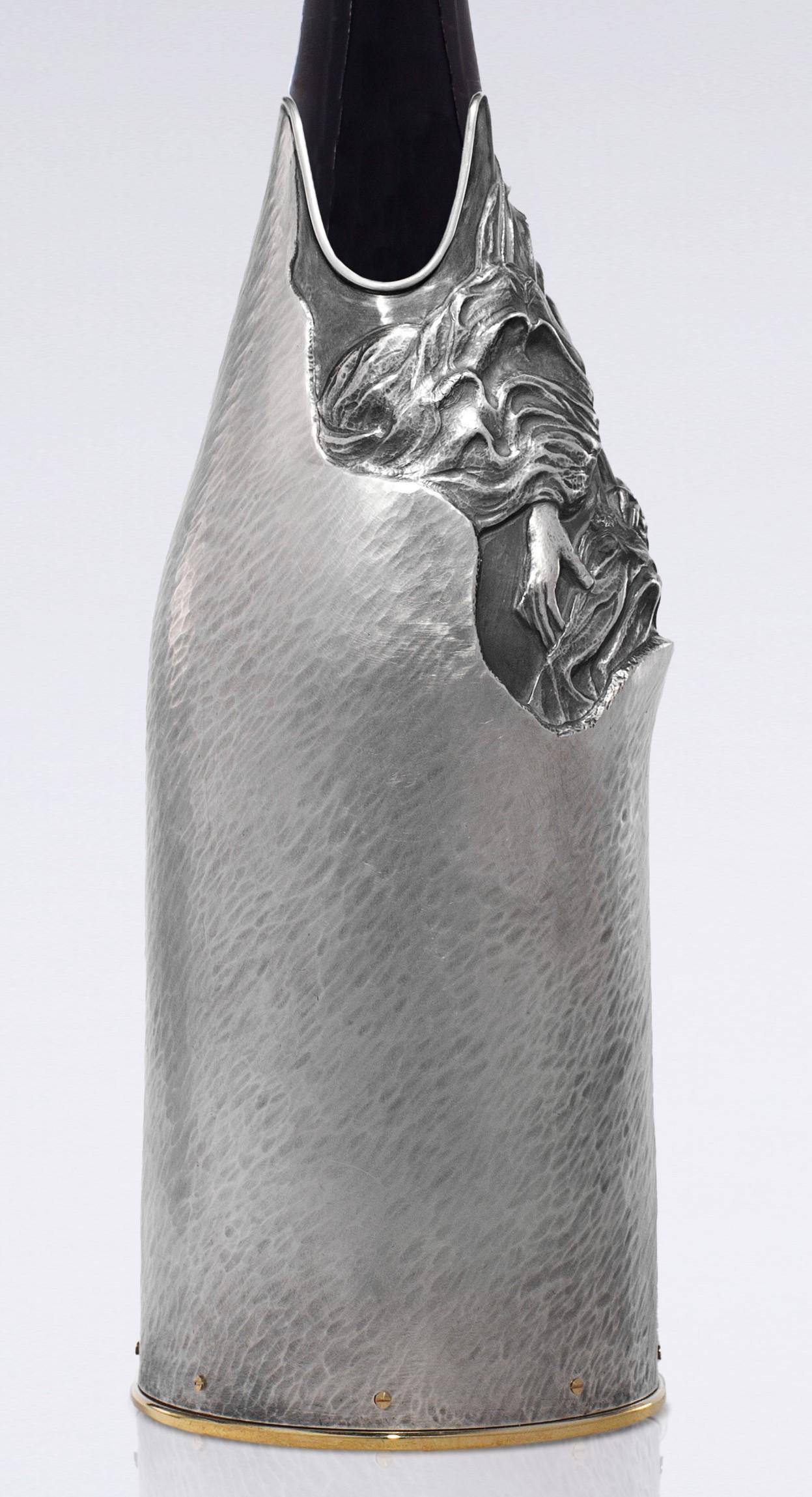 Renaissance K-Over Champagne 21e siècle Diego Solid Pure Italian Silver  en vente