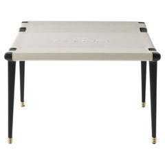 21st Century Dinka Side Table in Leather Col. Milk by Etro Home Interiors