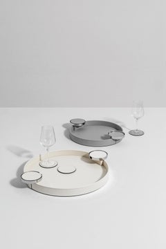 Vassoio da portata Dioniso del 21° secolo con coperchio portabicchieri Fatto a mano in Italia