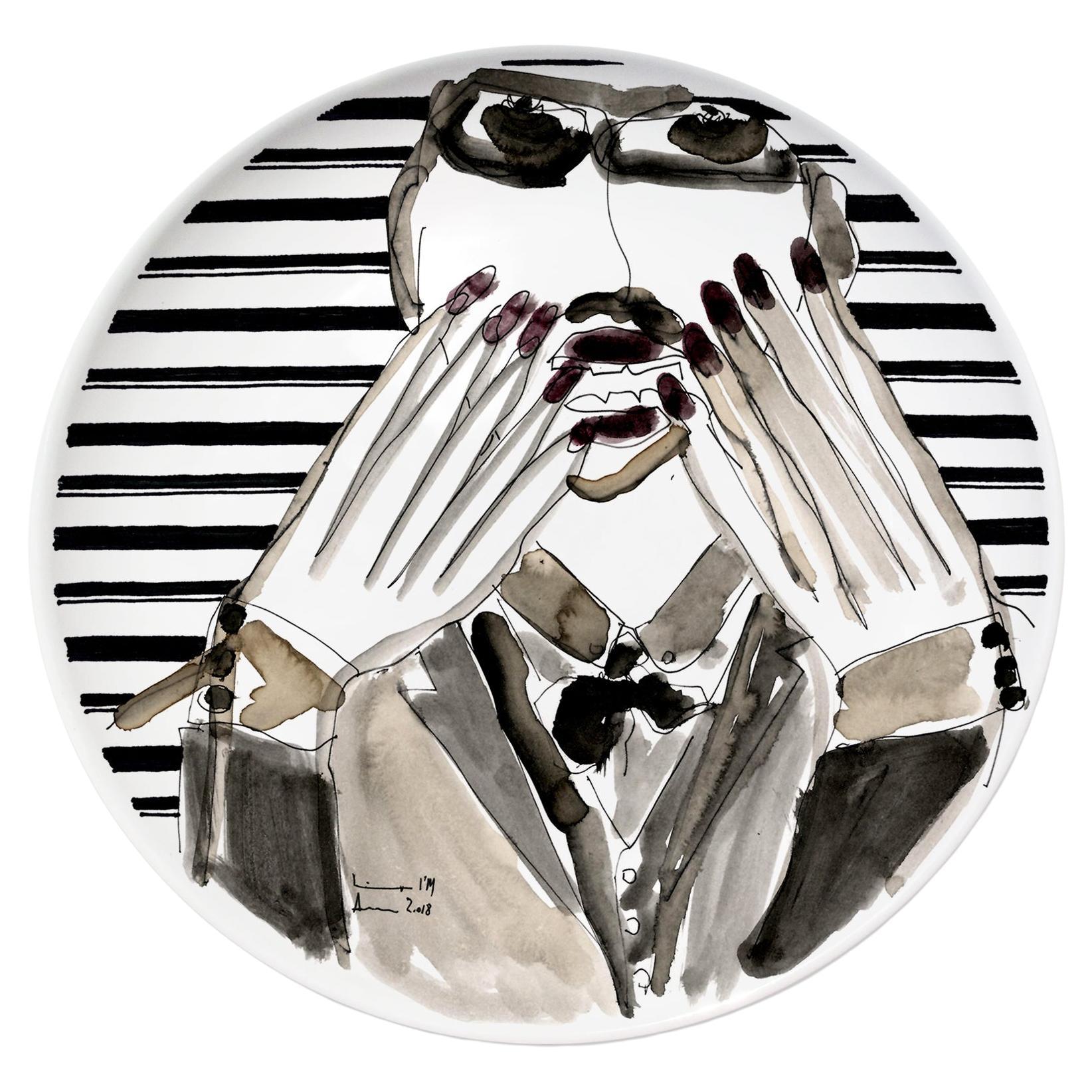 21st Century Plate "Portrait III" Kiasmo designer Vincenzo D'alba+Antonio Marras For Sale