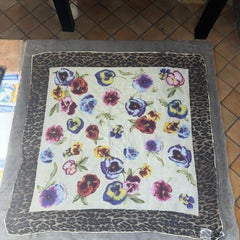 21st Century Dolce & Gabbana Animalier and Flower Silk Scarf