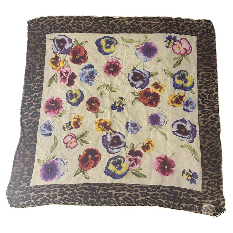 21st Century Dolce and Gabbana Animalier and Flower Silk Scarf For