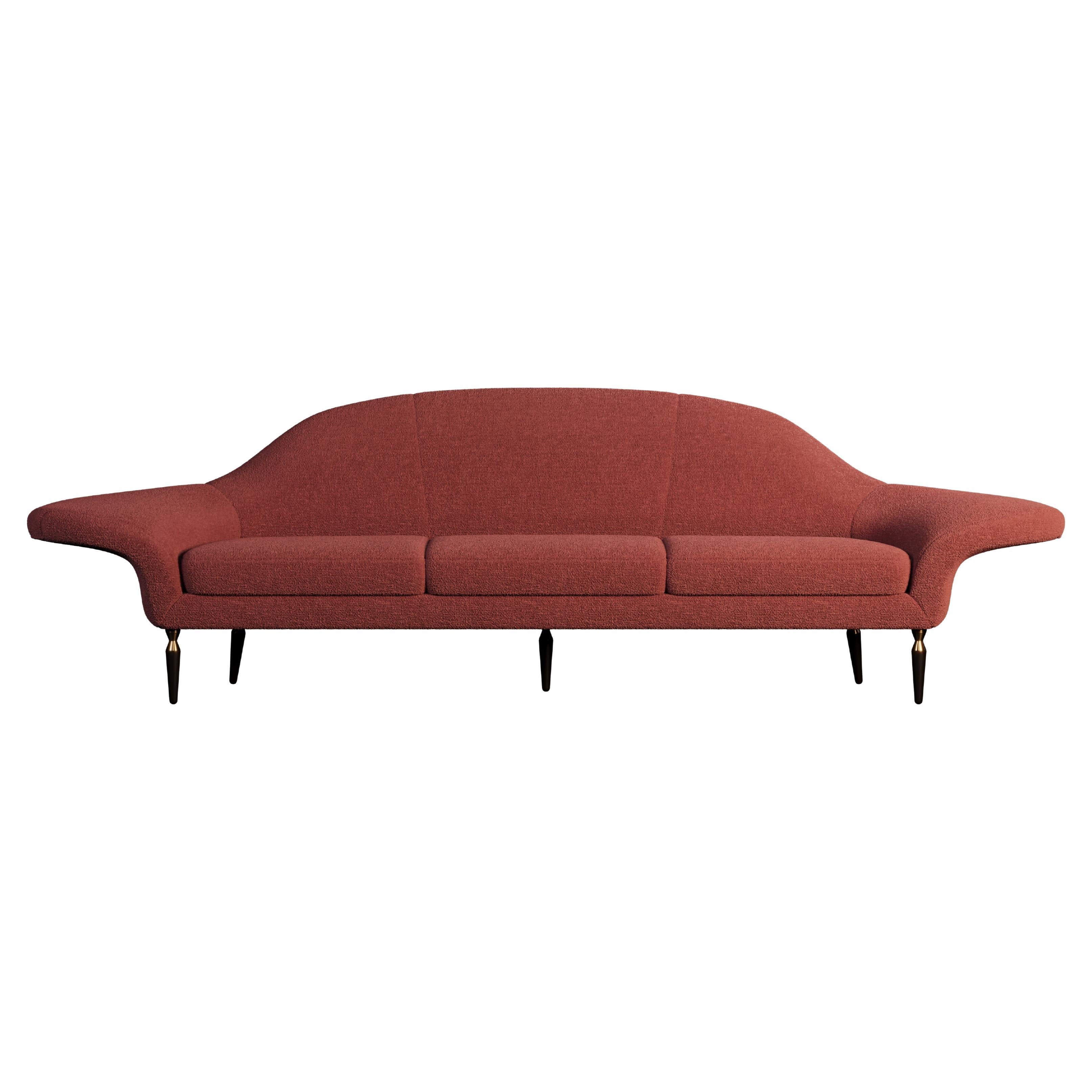 21st Century Dorothy Sofa Cotton Velvet Pinewood Made in Portugal by Ottiu