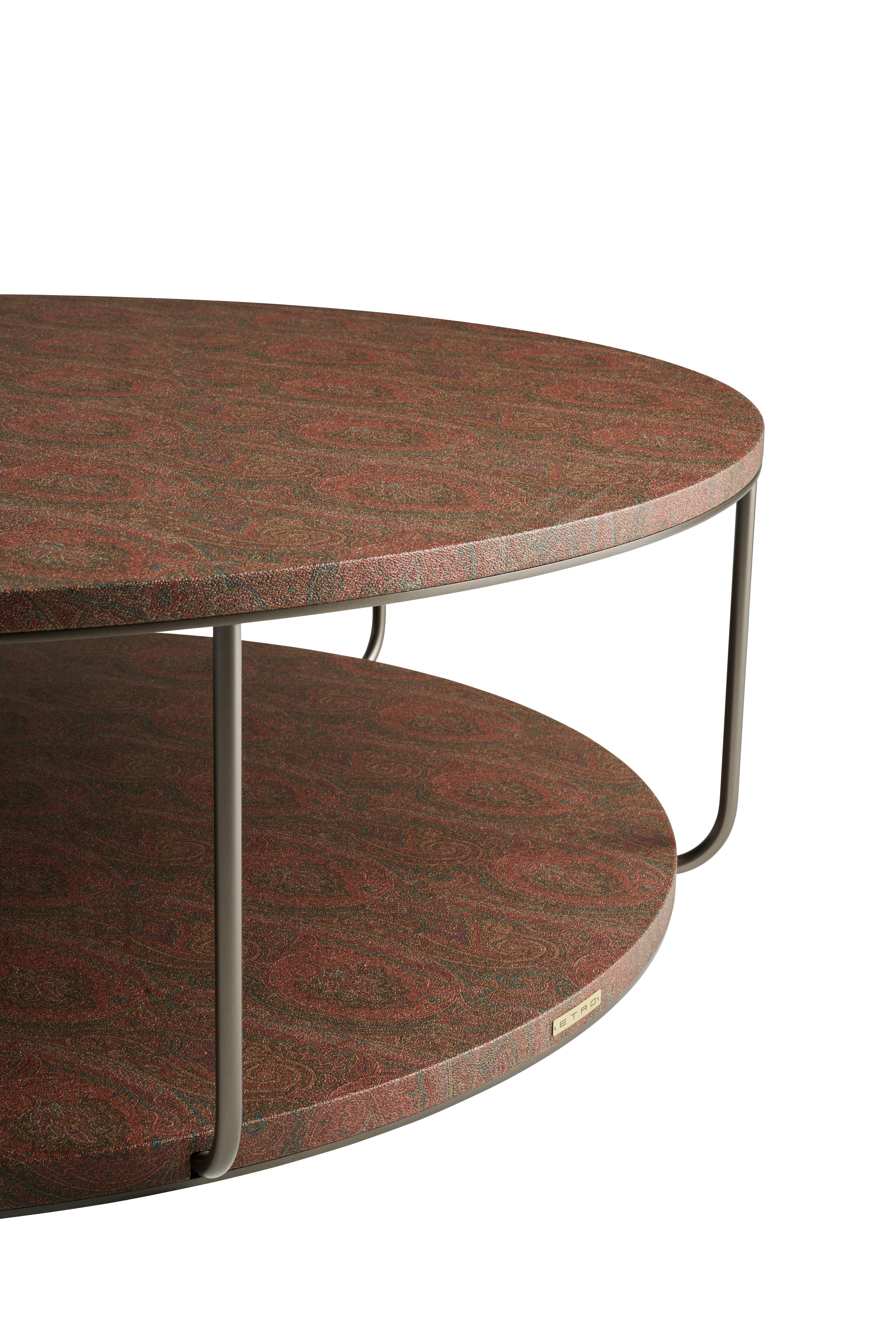 Modern 21st Century Double Central Table in Coated Fabric by Etro Home Interiors For Sale