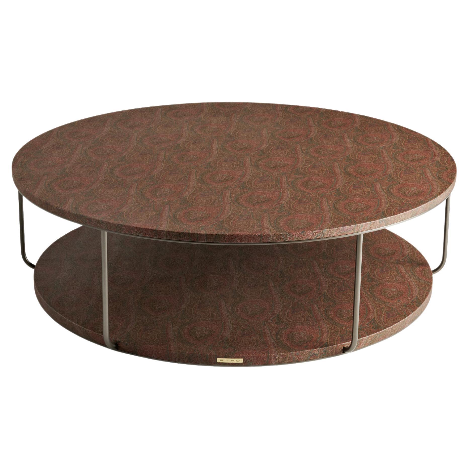 21st Century Double Central Table in Coated Fabric by Etro Home Interiors For Sale