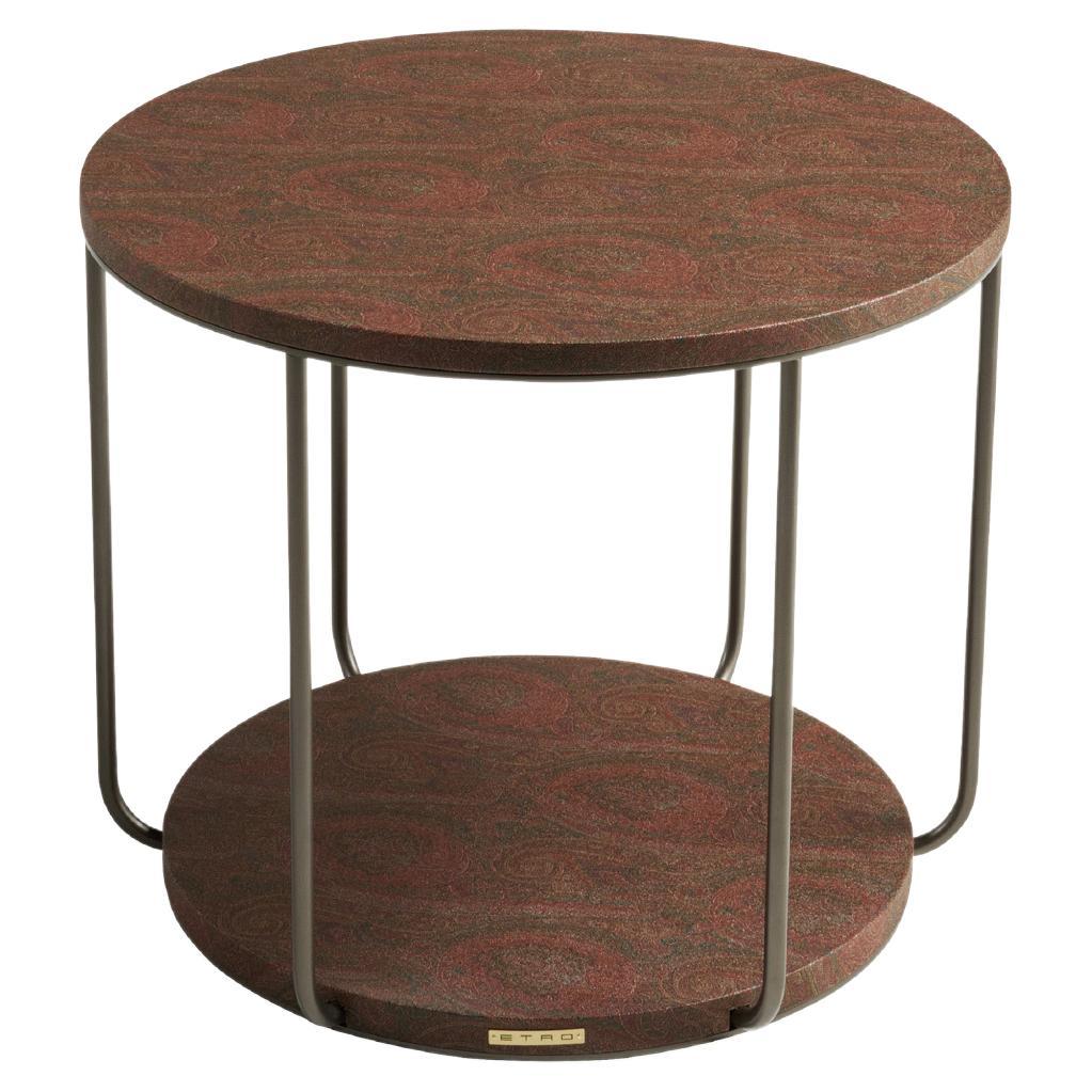 21st Century Double Side Table in Coated Fabric by Etro Home Interiors For Sale