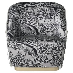 21st Century Dudley Armchair in Printed Fabric by Roberto Cavalli Home Interiors