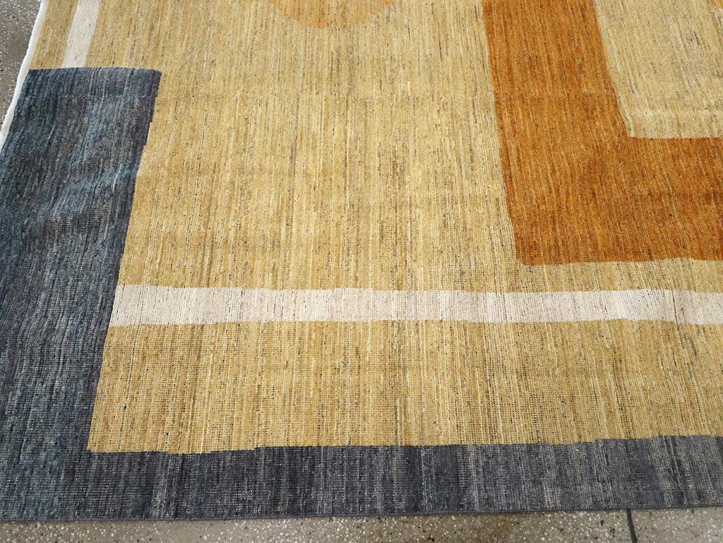 21st Century East Turkestan Art Deco Room Size Carpet In New Condition For Sale In New York, NY