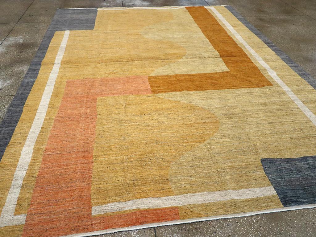 Contemporary 21st Century East Turkestan Art Deco Room Size Carpet For Sale