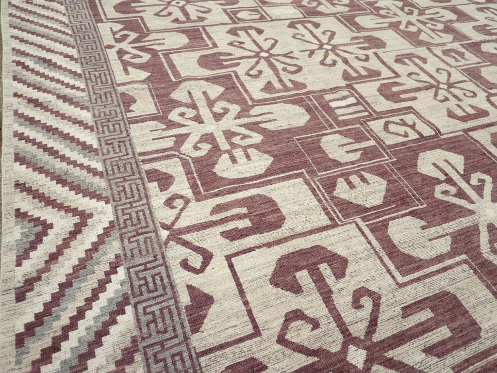 Noué à la main Tapis Khotan du Turkestan oriental du 21e siècle de grande taille en vente