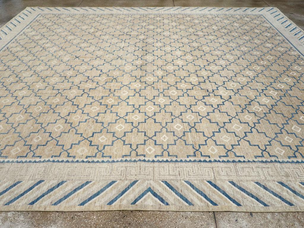 Hand-Knotted 21st Century East Turkestan Khotan Large Room Size Carpet For Sale