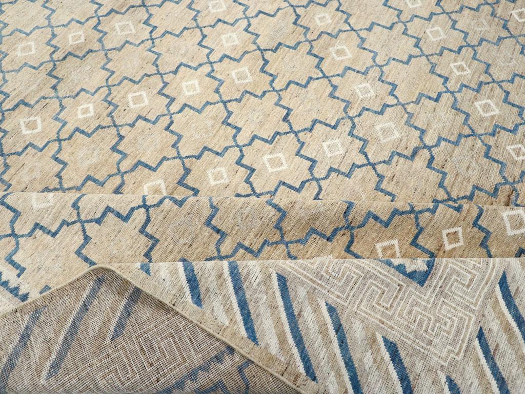 Wool 21st Century East Turkestan Khotan Large Room Size Carpet For Sale