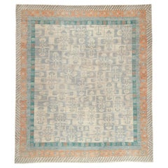 Tapis Khotan du Turkestan oriental surdimensionné du 21e siècle