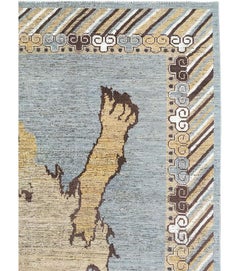 21st Century East Turkestan Khotan Pictorial Room Size Carpet by Galerie Shabab