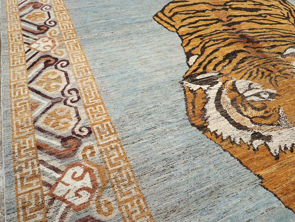 East Turkestani 21st Century East Turkestan Khotan Pictorial Room Size Carpet For Sale
