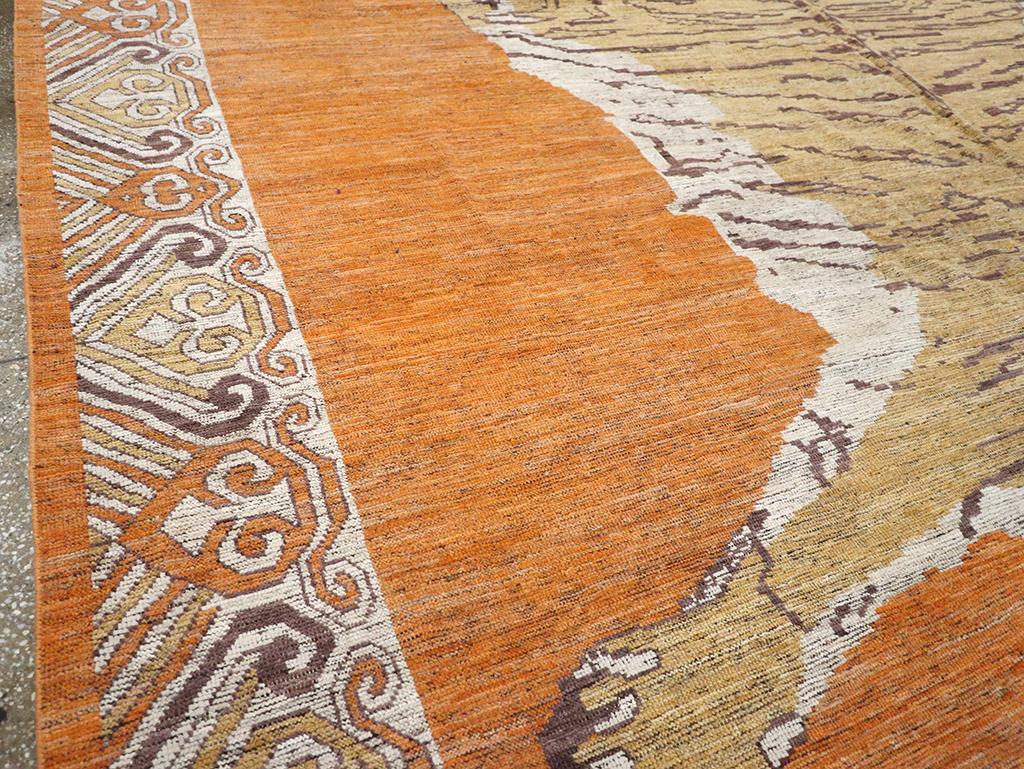 Alfombra pictórica Khotan del Turquestán Oriental del siglo XXI Tamaño de la habitación Turquestano oriental en venta